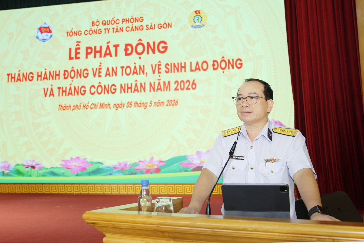 Đại tá Nguyễn Thanh Trúc phát biểu