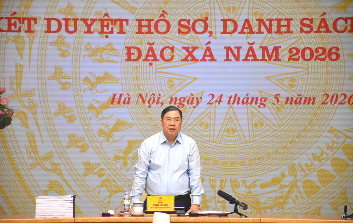 Phó Thủ tướng Thường trực Chính phủ Phạm Gia Túc phát biểu tại phiên họp