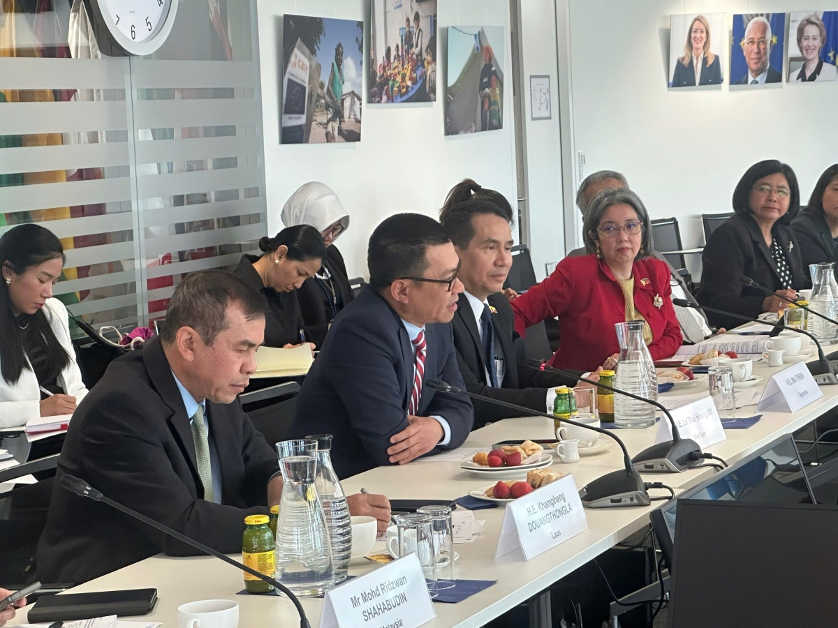 Đại sứ Vũ Lê Thái Hoàng, Trưởng Phái đoàn Việt Nam tại Vienna, nhấn mạnh ASEAN và EU cần chia sẻ nhiều hơn các giá trị và lợi ích chung trong thúc đẩy chủ nghĩa đa phương