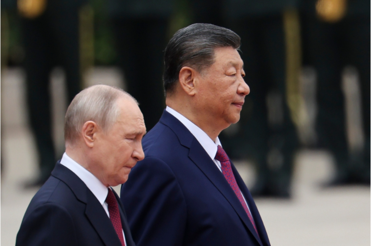 Tổng thống Nga Vladimir Putin thăm Trung Quốc. Ảnh: AP