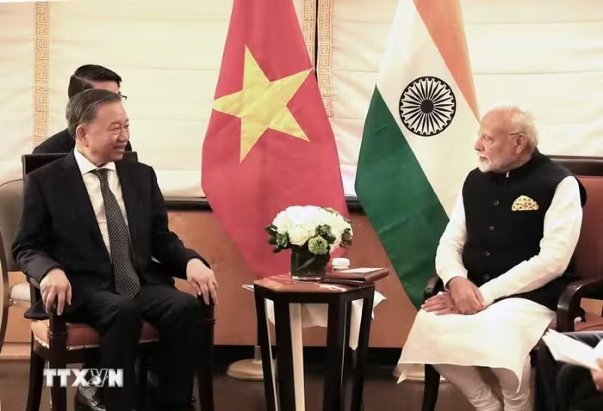 Tổng Bí thư, Chủ tịch nước Tô Lâm gặp Thủ tướng Ấn Độ Narendra Modi trong khuôn khổ chuyến tham dự Đại hội đồng Liên hợp quốc Khóa 79 và làm việc tại Hoa Kỳ, chiều 23/9/2024 (giờ địa phương), tại New York. Ảnh tư liệu: Thanh Tuấn/TTXVN