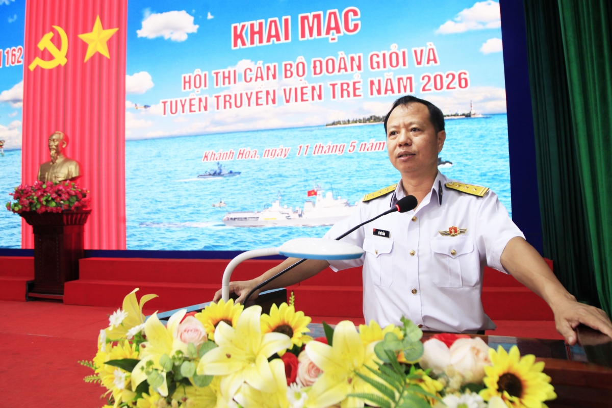 Thượng tá Vũ Viết Bằng phát biểu khai mạc