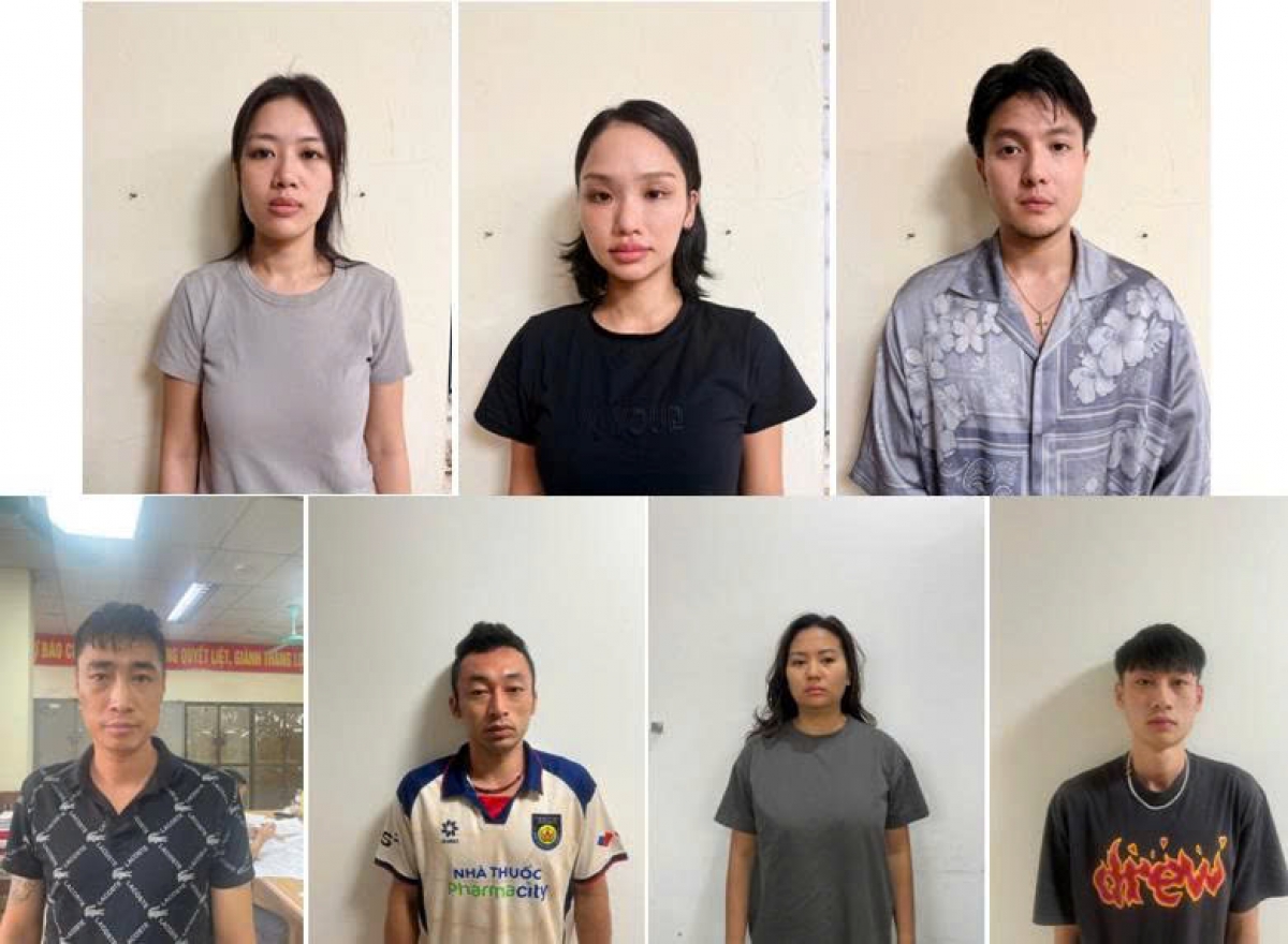 Các đối tượng trong vụ Tổ chức sử dụng trái phép chất ma túy xảy ra tại khu vực bãi tắm Tùng Thu