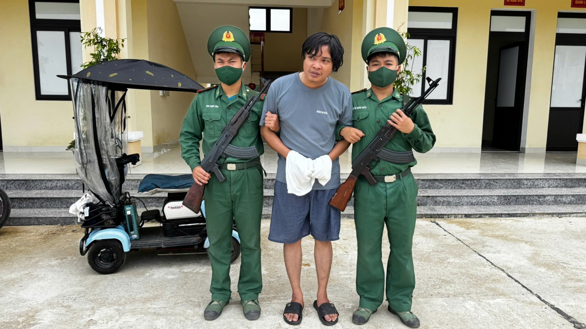 Đồn Biên phòng Sa Huỳnh bắt giữ đối tượng Lâm.