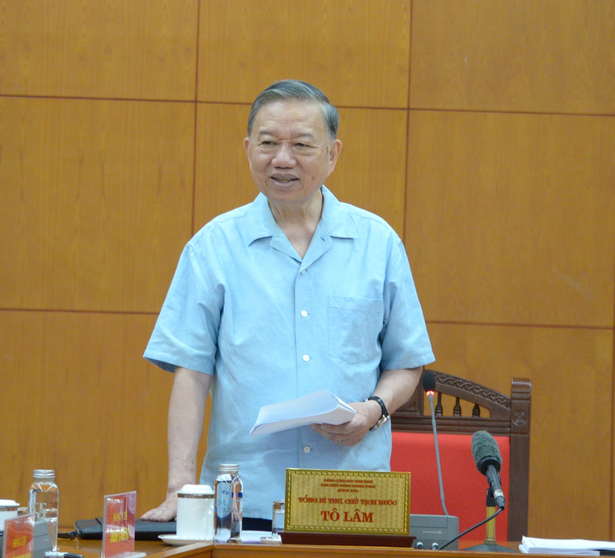Tổng Bí thư, Chủ tịch nước Tô Lâm chủ trì buổi làm việc.