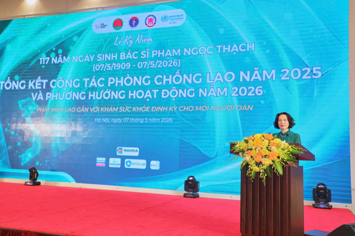 Thứ trưởng Bộ Y tế Nguyễn Thị Liên Hương đề nghị các cơ sở y tế thưc hiện tốt nhiệm vụ trong công tác phòng chống lao