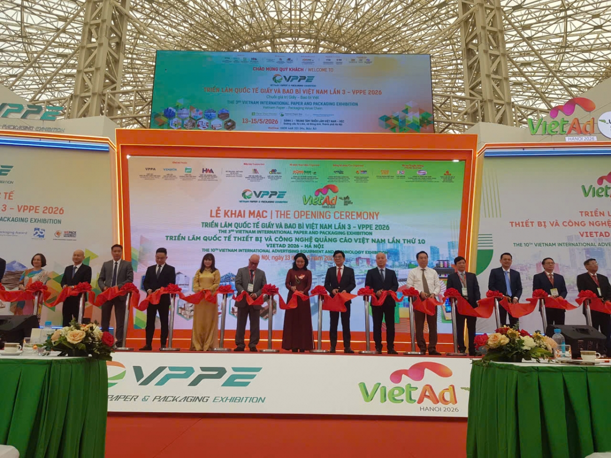 Lễ khai mạc Triển lãm VPPE 2026 và VietAd 2026 tại Hà Nội.