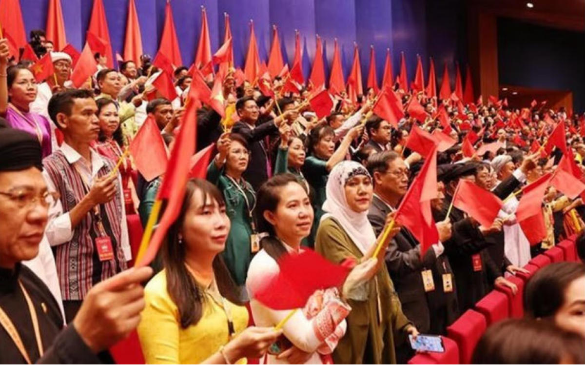 Các đại biểu dự phiên khai mạc Đại hội đại biểu toàn quốc MTTQ Việt Nam lần thứ X, nhiệm kỳ 2024 - 2029. Ảnh: TTXVN.