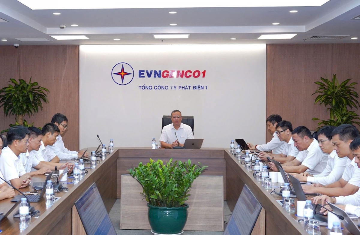 Ông Lê Hải Đăng Tổng giám đốc EVNGENCO1 chủ trì Hội nghị giao ban tháng 5/2026