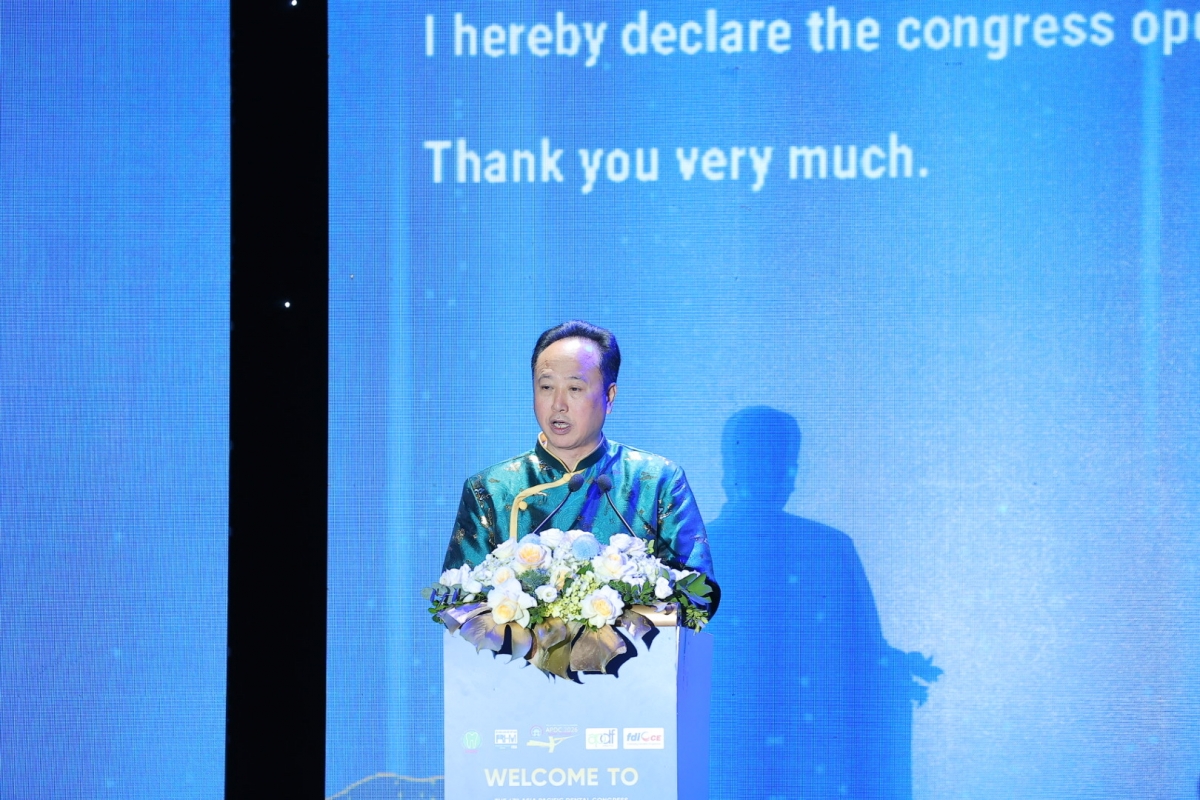 PGS.TS Trần Cao Bính, Giám đốc BV Răng hàm mặt Trung ươngg Hà Nội, Chủ tịch Hội Răng hàm mặt Việt Nam phát biểu tại Lễ khai mạc