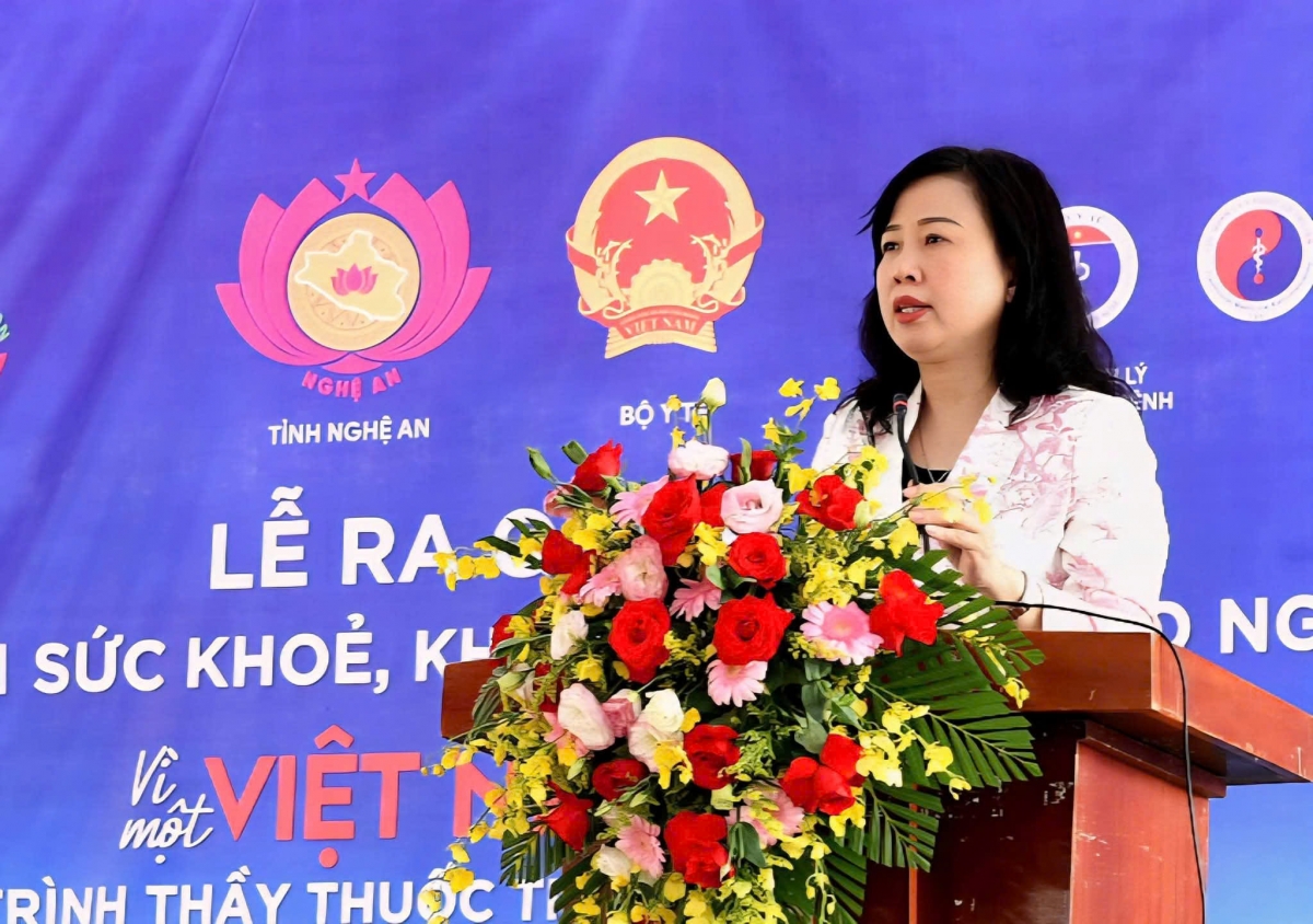 Bộ trưởng Bộ Y tế Đào Hồng Lan phát biểu tại Lễ ra quân Chiến dịch khám sức khỏe, khám sàng lọc cho người dân “Vì một Việt Nam khỏe mạnh” và Hành trình thầy thuốc trẻ làm theo lời Bác tình nguyện vì sức khỏe cộng đồng năm 2026” 