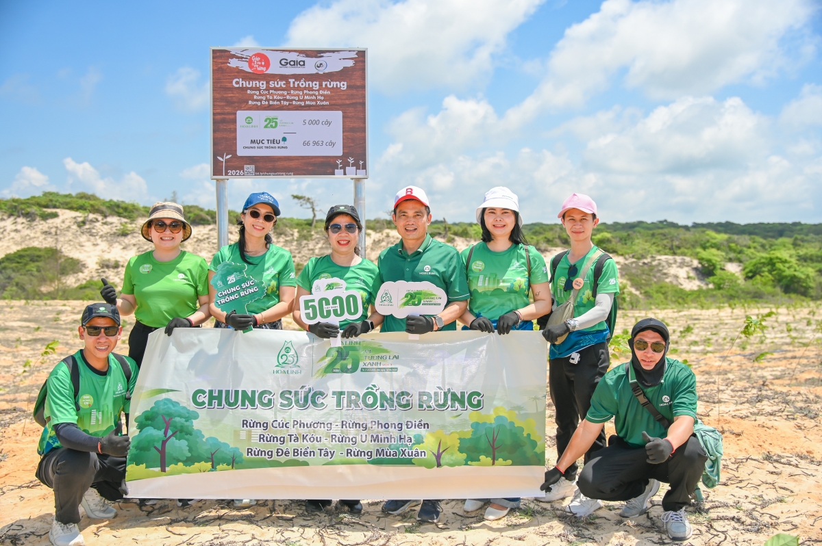 5,000 cây xanh sẽ được trồng tại 6 khu rừng trải dài mọi miền đất nước
 