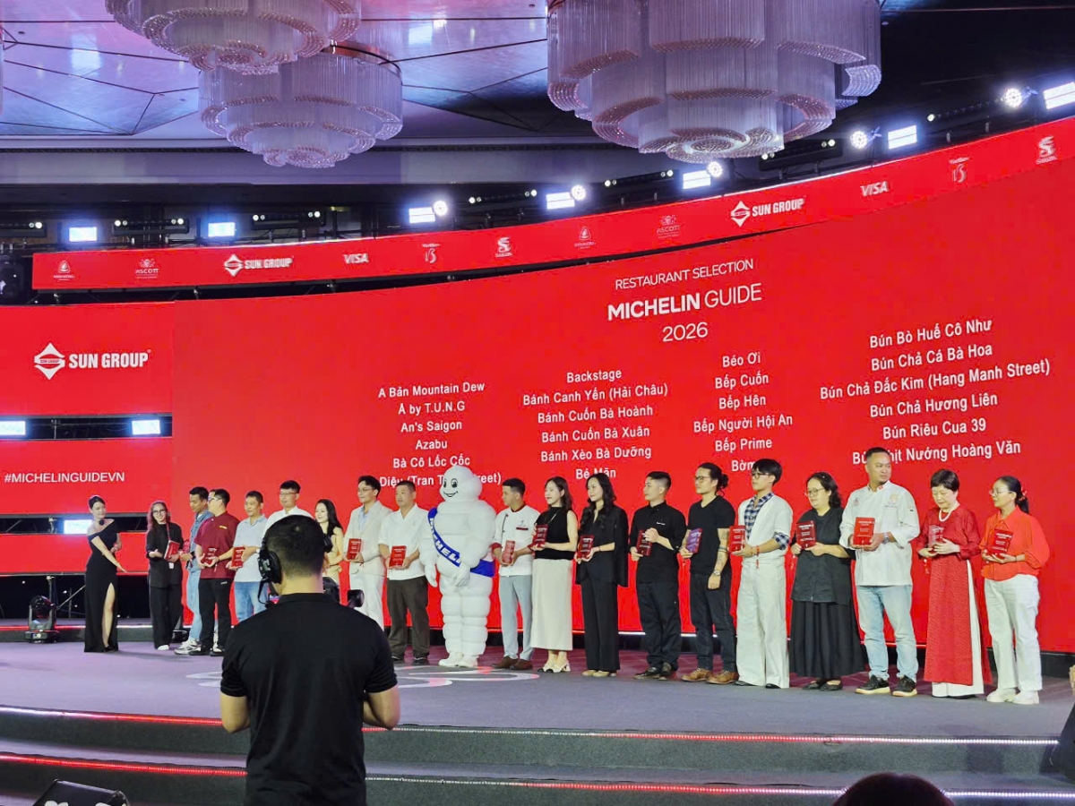 Nhiều nhà hàng được vinh danh tại lễ công bố Michelin 2026