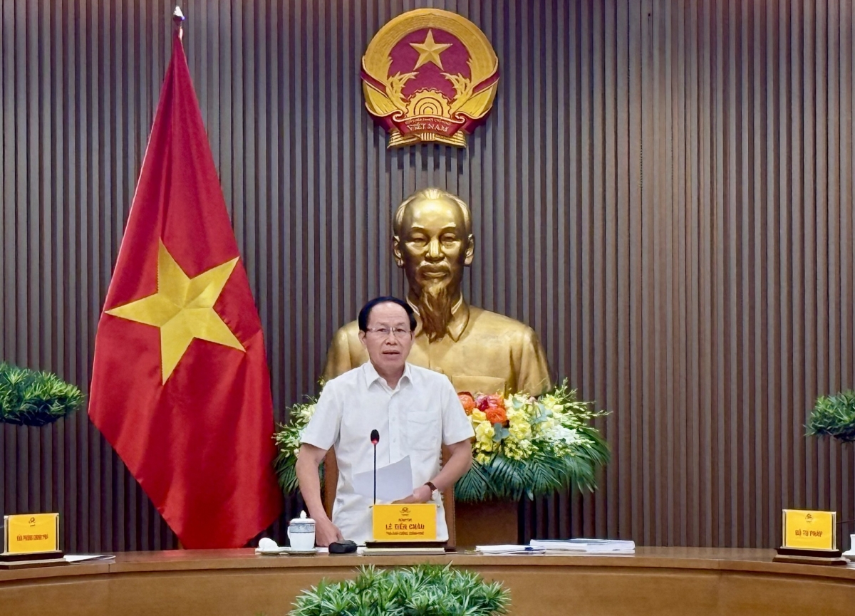 Phó Thủ tướng Lê Tiến Châu phát biểu tại cuộc họp