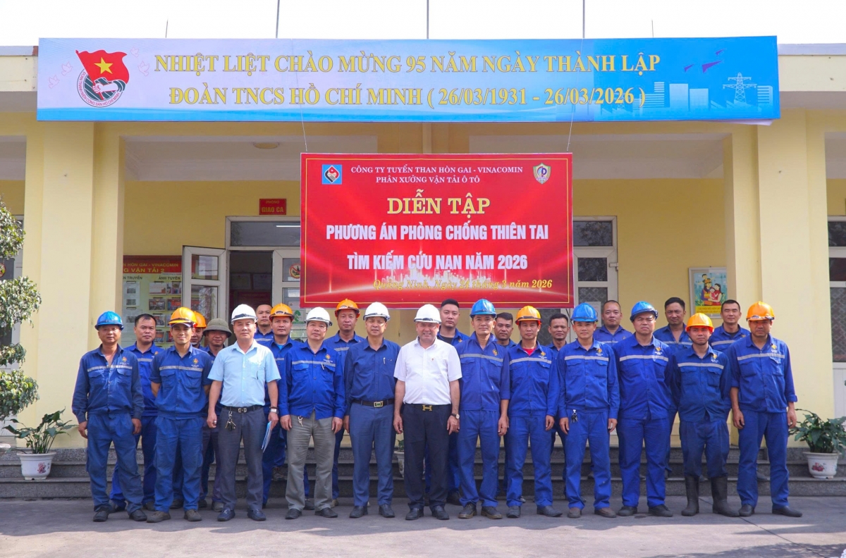 Các đơn vị thuộc TKV thường xuyên tổ chức diễn tập theo phương án phòng chống thiên tai ở các cấp độ khác nhau