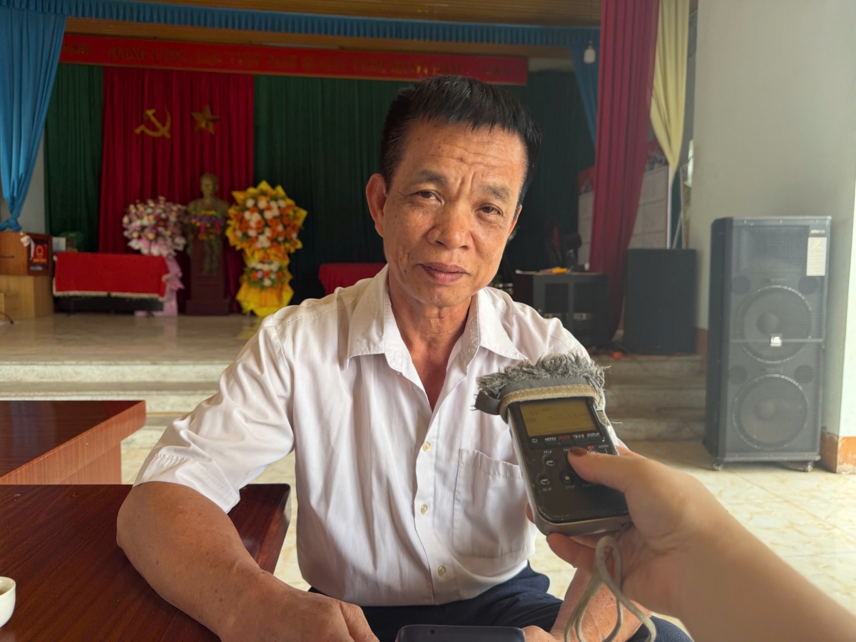 Ông Nguyễn Quang Trung, người dân thôn Cầu Tiến cũ chia sẻ