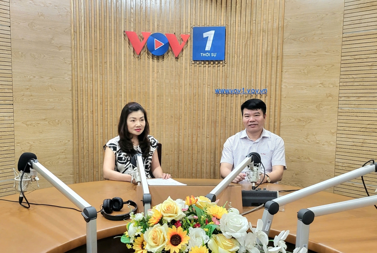 Ông Trịnh Quang Minh - Giám đốc Trung tâm chăm sóc khách hàng Tổng công ty Điện lực miền Bắc tham gia chương trình