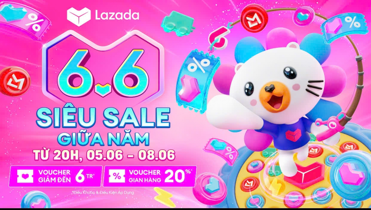 Lazada chính thức khởi động lễ hội mua sắm giữa năm “Siêu Sale 6.6”. 