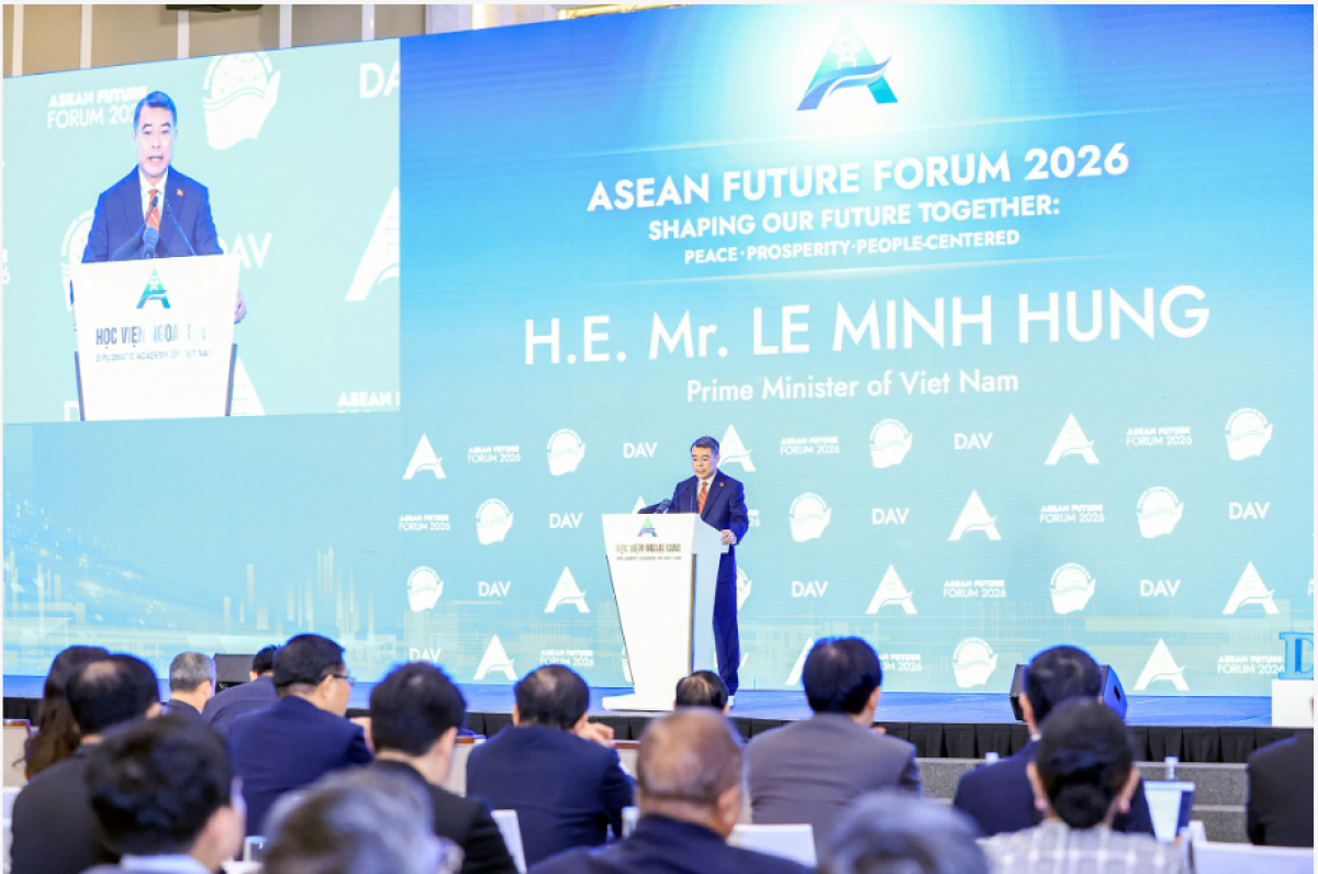 Thủ tướng Lê Minh Hưng phát biểu khai mạc Diễn đàn Tương lai ASEAN 2026.