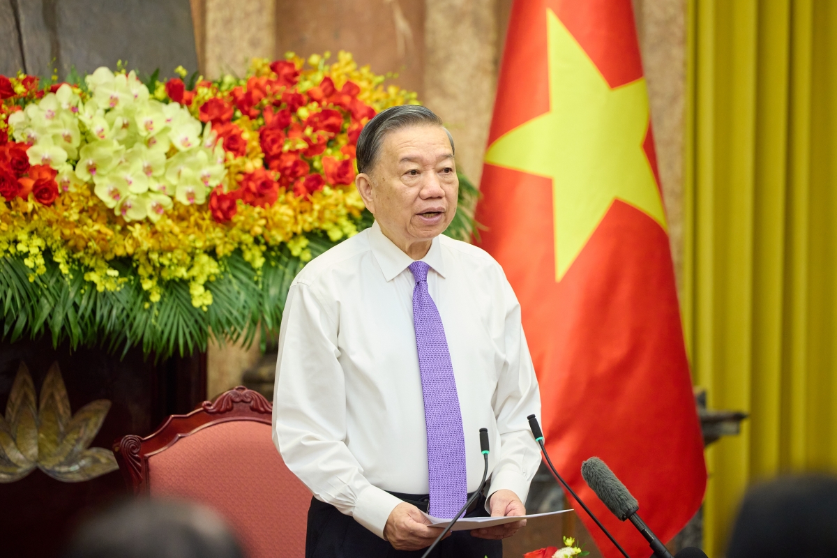 Tổng Bí thư, Chủ tịch nước Tô Lâm phát biểu tại buổi gặp mặt.
