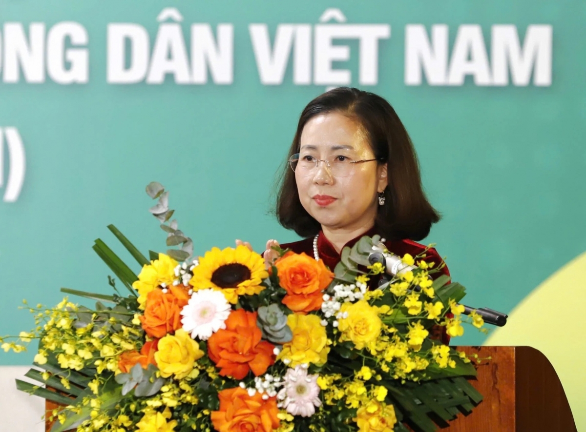 Bà Bùi Thị Thơm, Phó Chủ tịch Hội Nông dân Việt Nam