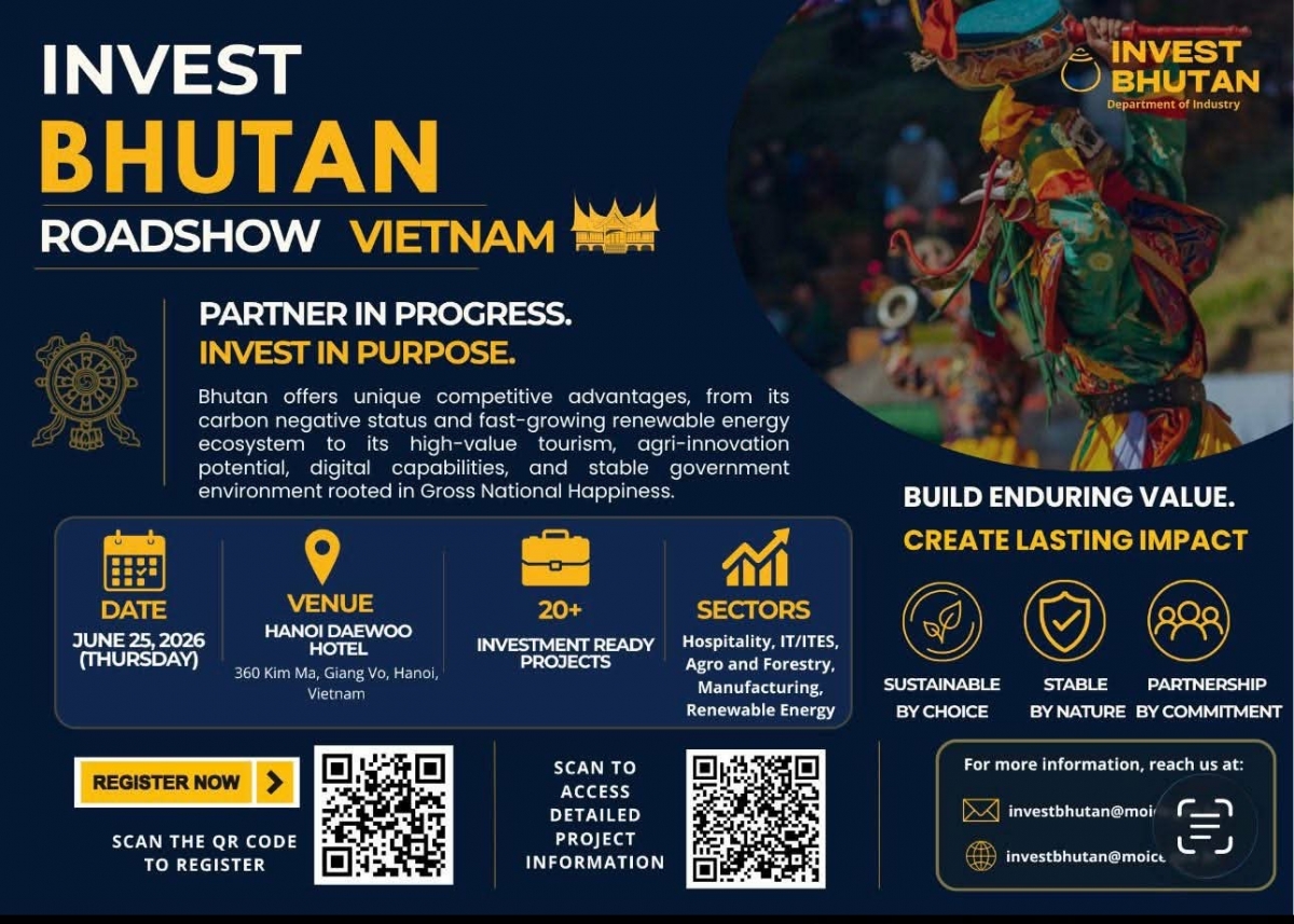 Chương trình Xúc tiến đầu tư Bhutan nhằm kết nối các doanh nghiệp hai nước