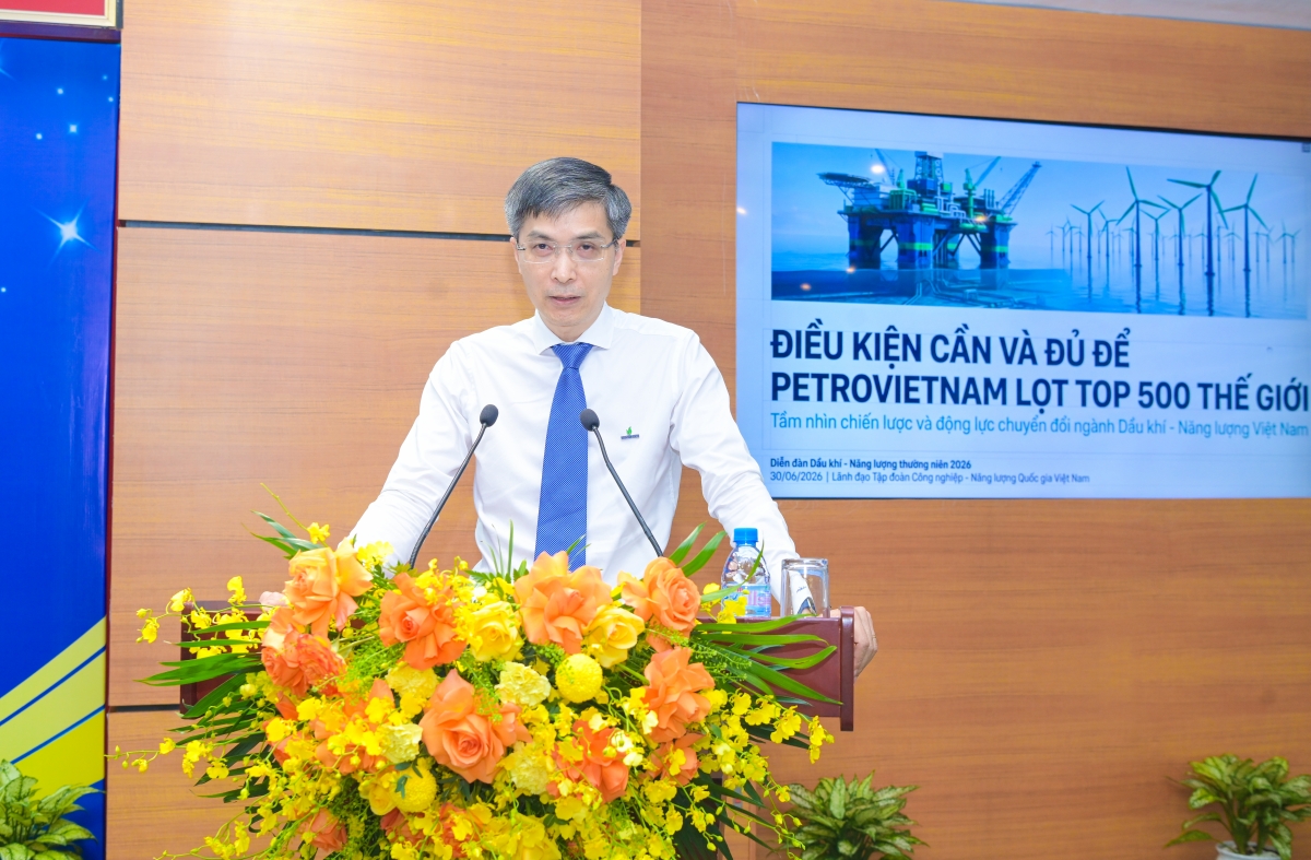 Phó Tổng Giám đốc Tập đoàn Công nghiệp - Năng lượng Quốc gia Việt Nam (Petrovietnam) Vũ Đào Minh chia sẻ tại Diễn đàn.