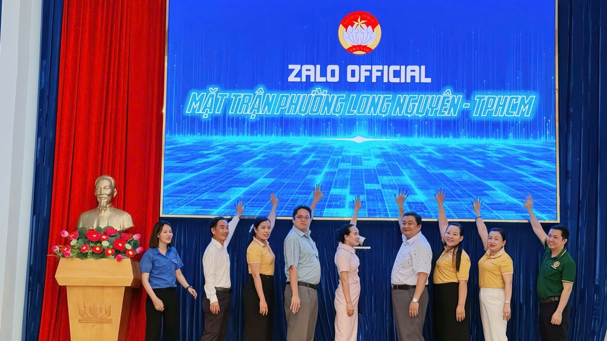 Đưa vào vận hành chính thức Zalo Official Account với tên gọi “Mặt trận phường Long Nguyên - TPHCM”