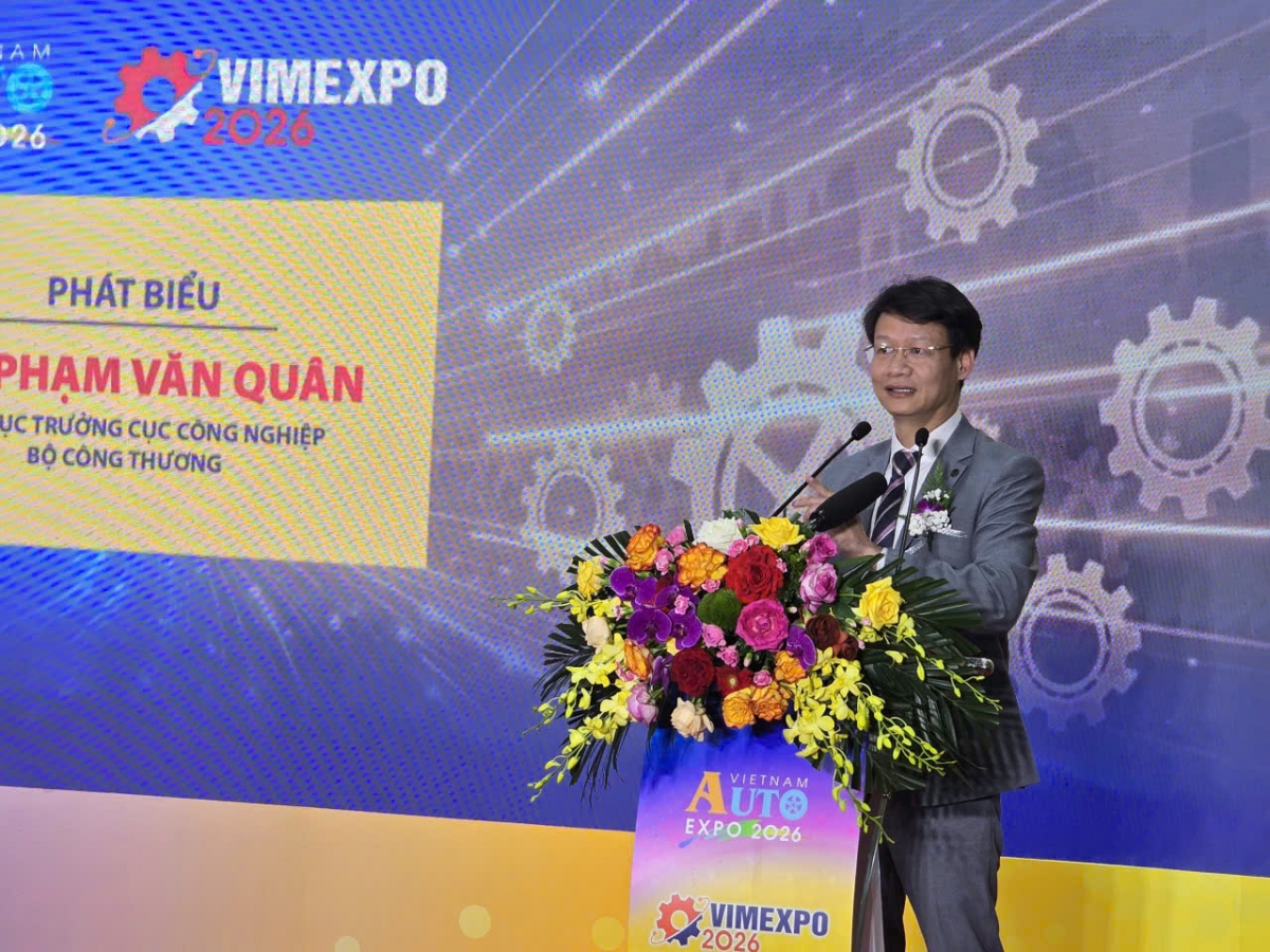 Ông Phạm Văn Quân - Phó Cục trưởng Cục Công nghiệp, Bộ Công thương phát biểu tại Lễ khai mạc.