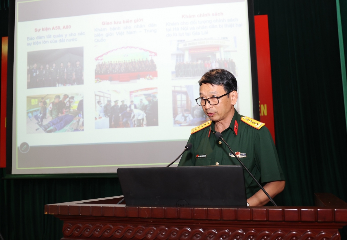 Lãnh đạo Viện Y học cổ truyền Quân đội tham luận tại Hội thảo nâng cao chất lượng, hiệu quả khám chữa bệnh BHYT lĩnh vực y, dược cổ truyền diễn ra chiều 29/05/2026