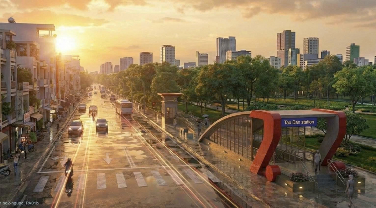 Phối cảnh ga Tao Đàn (ảnh: MAUR)