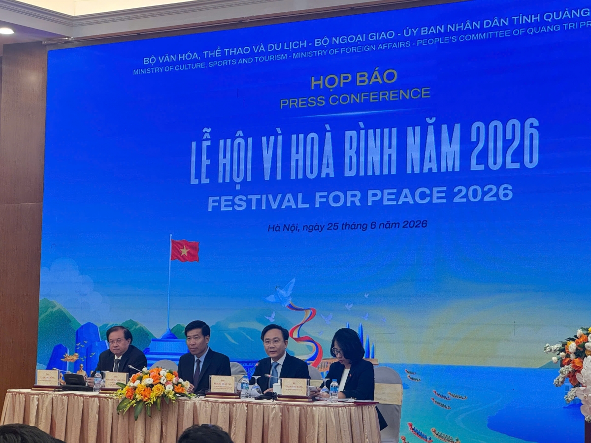 Lễ hội vì hoà bình 2026 do Bộ Văn hóa, Thể thao và Du lịch, Bộ Ngoại giao và UBND tỉnh Quảng Trị phối hợp tổ chức