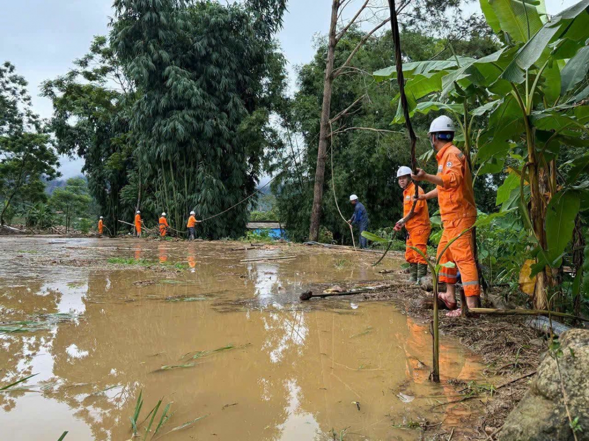 Nỗ lực cấp điện trở lại nhanh nhất phục vụ Nhân dân