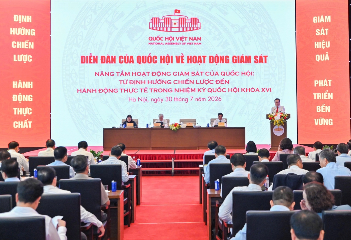 Chủ tịch Quốc hội Trần Thanh Mẫn chủ trì Diễn đàn của Quốc hội về hoạt động giám sát.