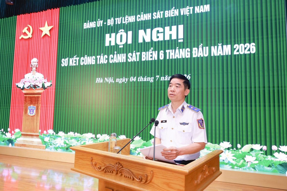 Trung tướng Bùi Quốc Oai, Bí thư Đảng ủy, Chính ủy Cảnh sát biển Việt Nam quán triệt Nghị quyết lãnh đạo thực hiện nhiệm vụ 6 tháng cuối năm 2026