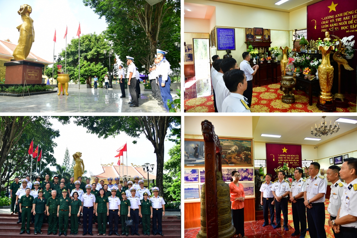 Tổ chức dâng hương tại Đền thờ Anh hùng liệt sĩ Võ Thị Sáu