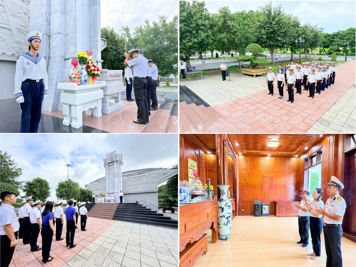 Đoàn cơ sở Lữ đoàn phối hợp với các tổ chức quần chúng đơn vị kết nghĩa Công ty TNHH Cảng Quốc tế Tân cảng Cái Mép (TCIT) và Tiểu đoàn DK1 tổ chức dâng hương tưởng niệm tại khuôn viên văn hóa Vùng 2