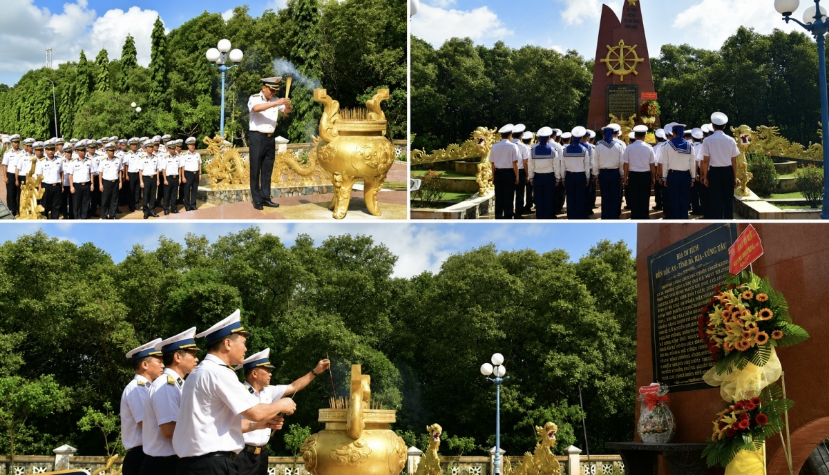  Dâng hương tại Khu di tích Đường Hồ Chí Minh trên biển Bến Lộc An