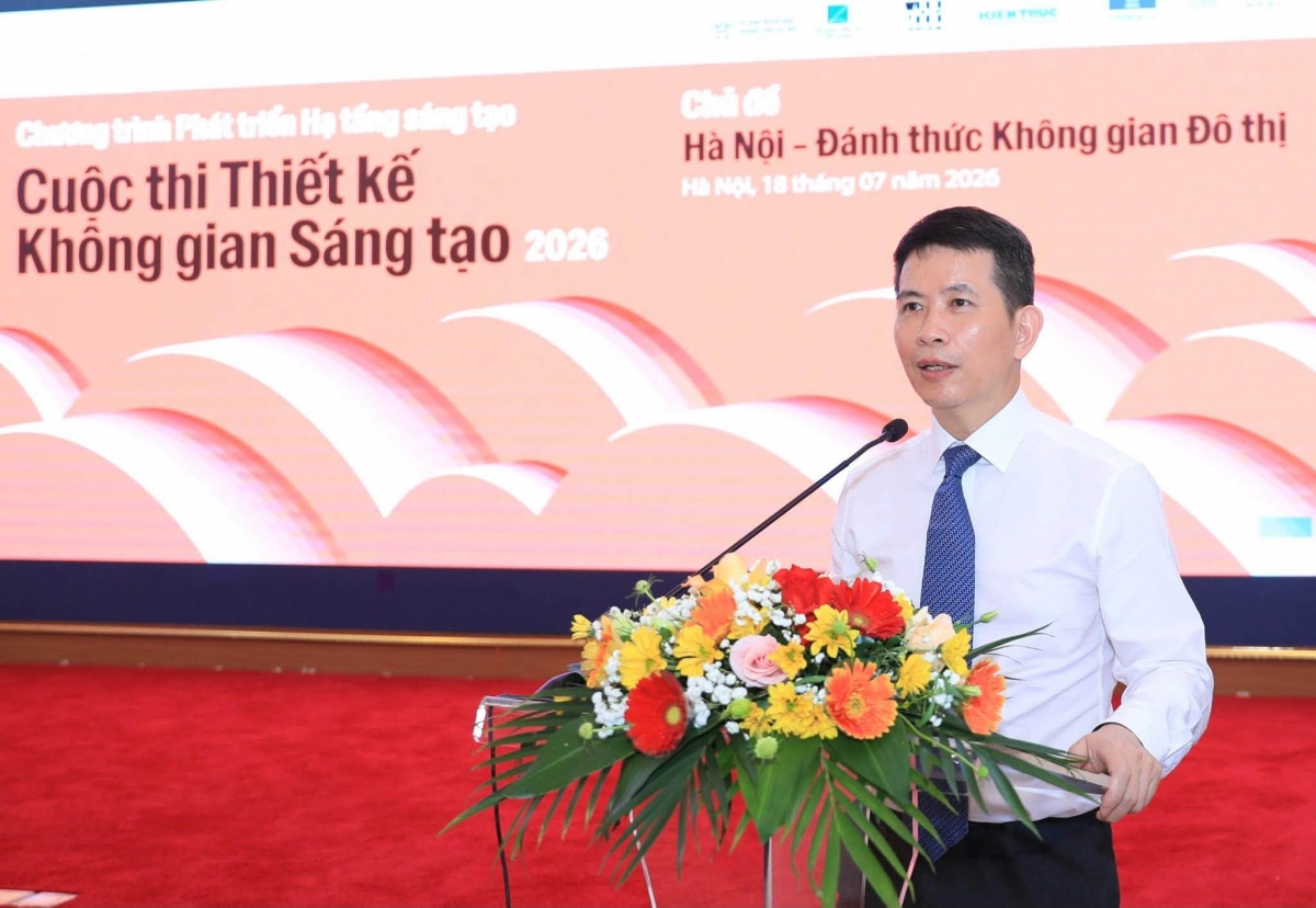 Ông Phạm Tuấn Long, Giám đốc Sở Văn hoá và Thể thao Hà Nội phát biểu tại sự kiện