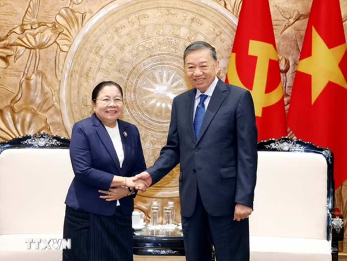 Tổng Bí thư, Chủ tịch nước Tô Lâm tiếp Trưởng Ban Tổ chức Trung ương Lào - Ảnh: TTXVN