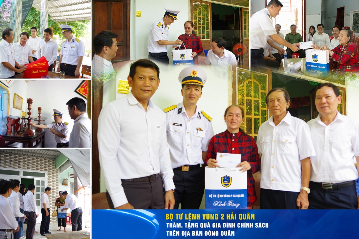 CBCS Vùng 2 Hải quân thăm, tặng quà gia đình chính sách trên địa bàn đóng quân