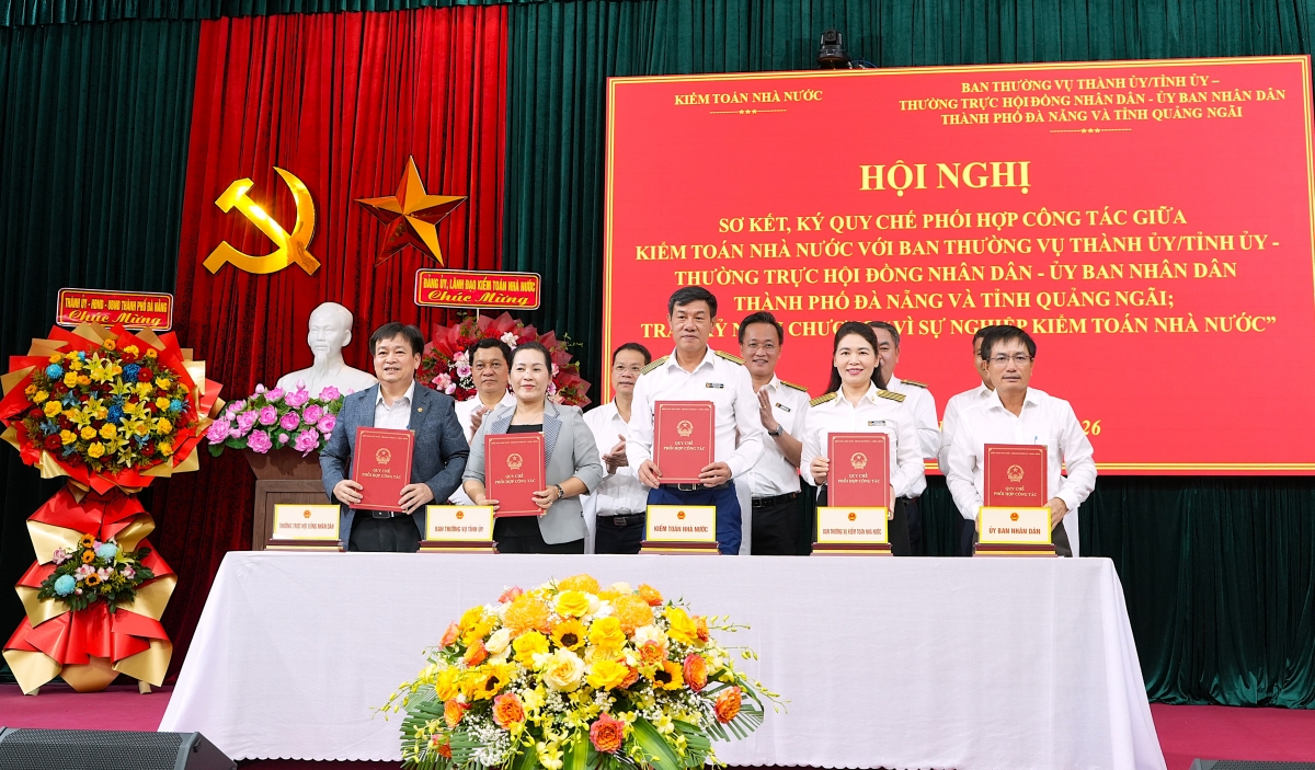 Kiểm toán Nhà nước ký quy chế phối hợp công tác với tỉnh Quảng Ngãi