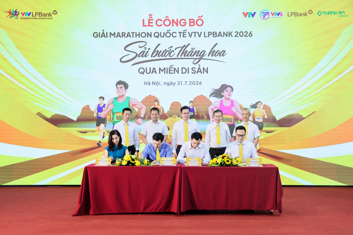 Các đơn vị ký kết hợp tác cam kết đồng hành cùng Giải Marathon Quốc tế VTV LPBank 2026