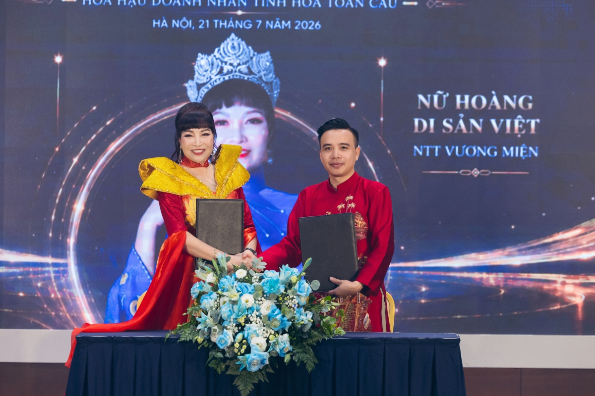 Lễ ký kết hợp tác chiến lược Cuộc thi Hoa hậu Doanh nhân Tinh hoa Toàn cầu 2026.