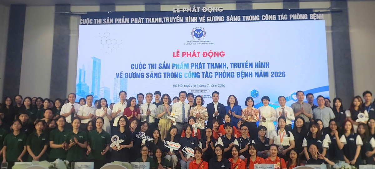 Lễ phát động Cuộc thi sản phẩm phát thanh, truyền hình về gương sáng trong công tác phòng bệnh năm 2026 tại Hà Nội.