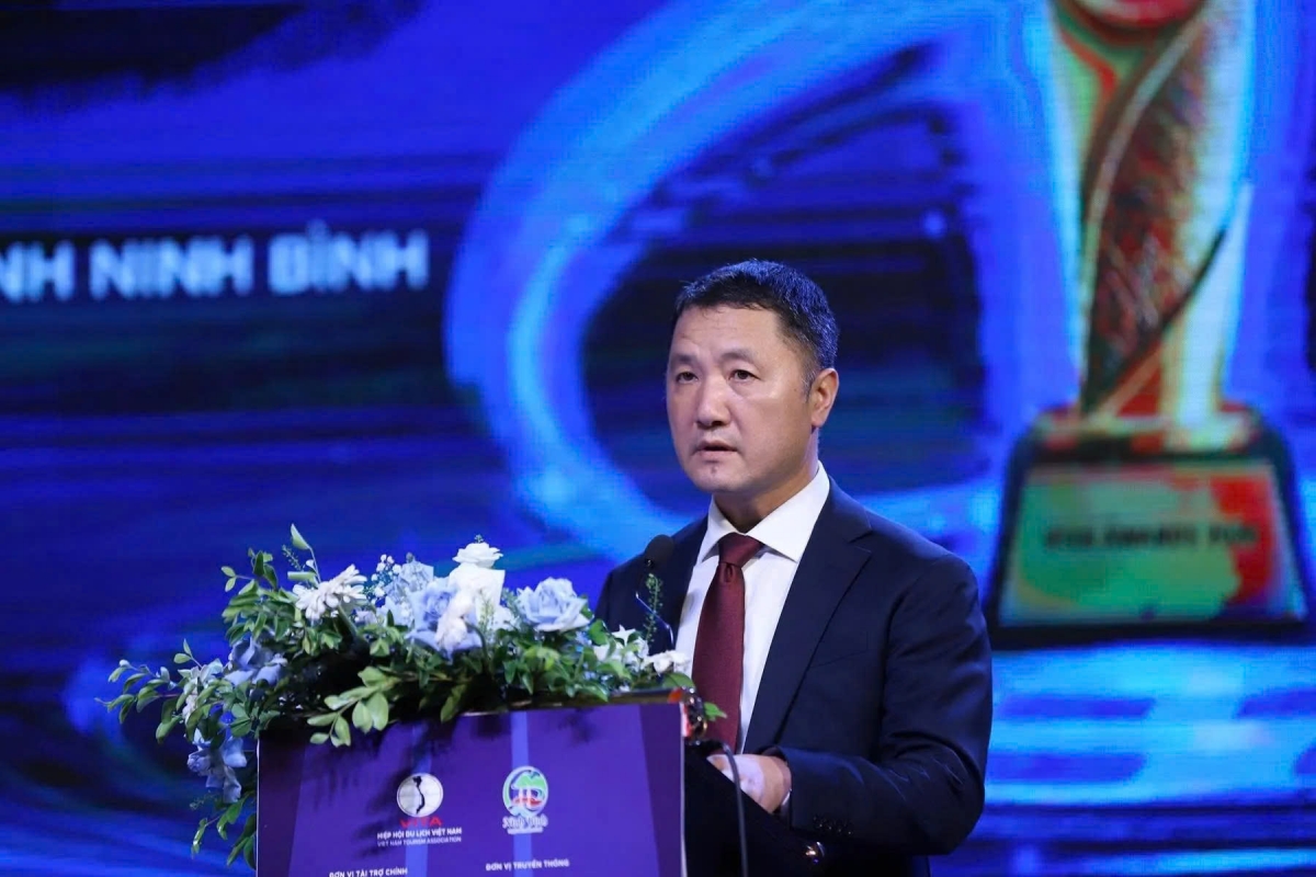 Ông Bùi Văn Mạnh - Giám đốc Sở Du Lịch Ninh Bình phát biểu tại chương trình.