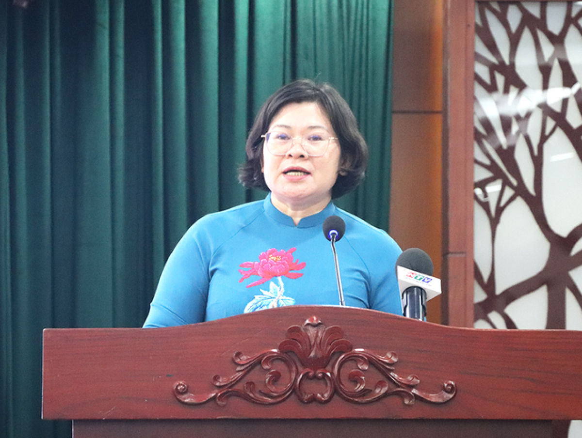 Phó Bí thư Thành ủy TPHCM Văn Thị Bạch Tuyết. Ảnh: KT