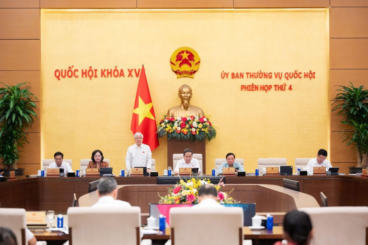 Quang cảnh phiên họp thứ 4 của Ủy ban Thường vụ Quốc hội - Ảnh: Media Quốc hội.