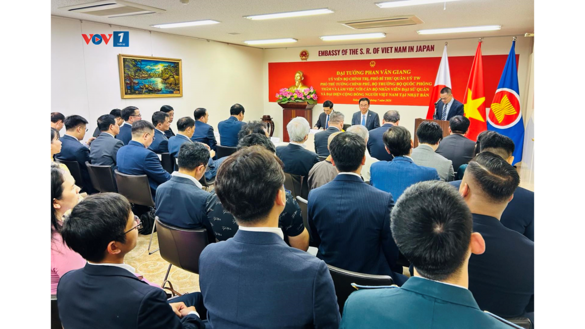 Quang cảnh cuộc gặp. (Ảnh: VOV -Tokyo)