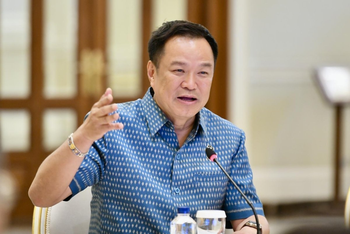 Thủ tướng Anutin Charnvirakul chủ trì họp Ủy ban Quốc gia về Phòng chống và Trấn áp tội phạm ma túy hôm 3.7 - Nguồn Chính phủ Thái Lan